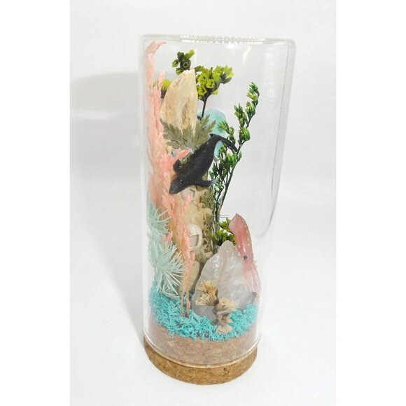 Humpback Whale & Squid Ocean Themed Oddity Jar curiosity dome crystal sea life - Picture 6 of 15